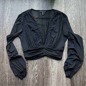 Sincerely Jules Black Ruched Blouse